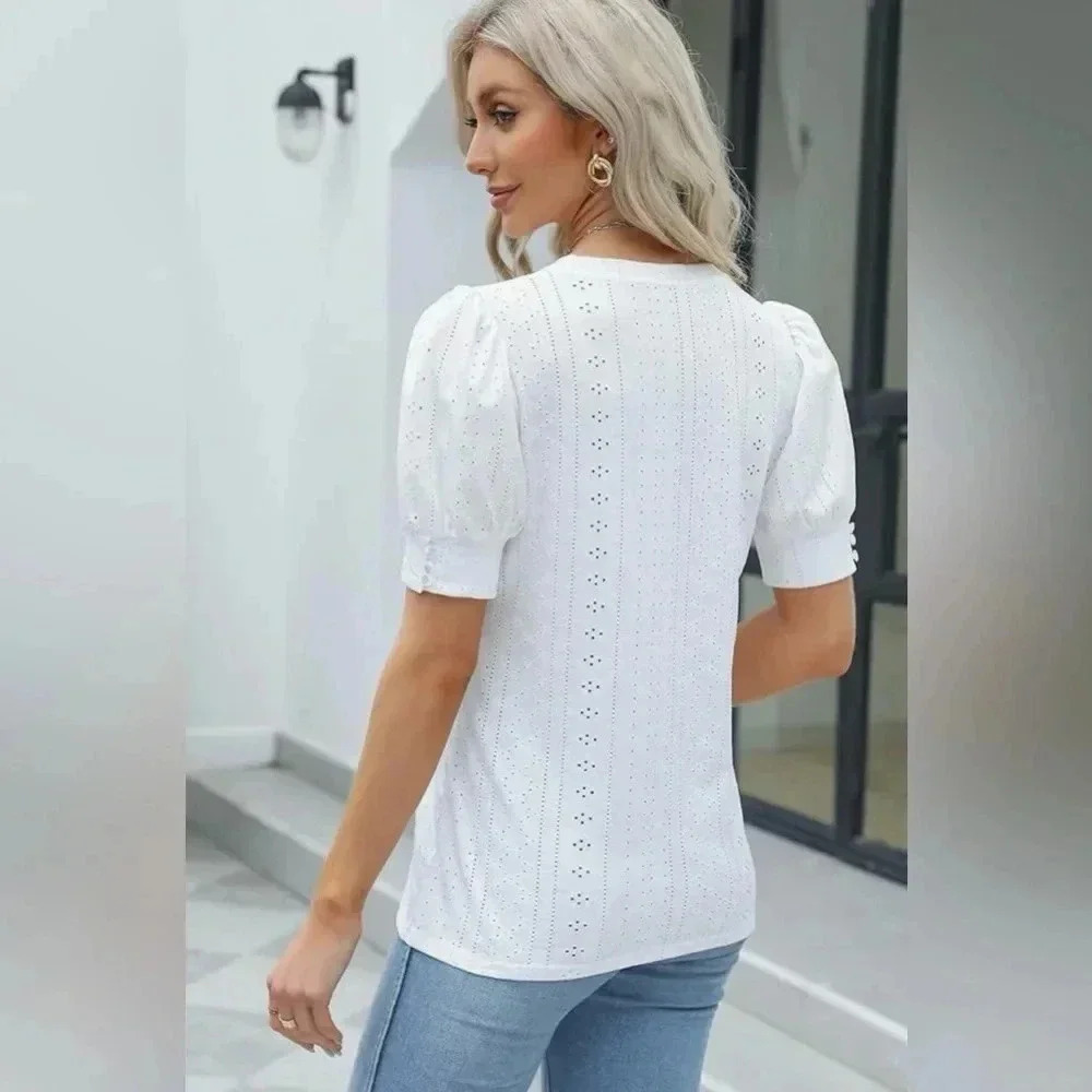 BMJL Womens Dressy Casual V-Neck  Blouse - Size Small - Picture 2 of 7